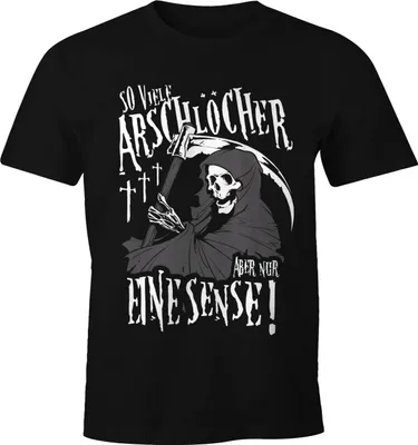 Produktbild von So viele Arschlöcher aber nur eine Sense Herren T-Shirt mit Spruch Moonworks® 4XL