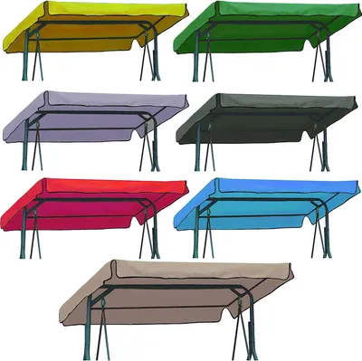 Produktbild von Universal Sonnendach für Hollywoodschaukel Dach-Plane für Garten-Schaukel Dachplane Ersatzdach (Beige)