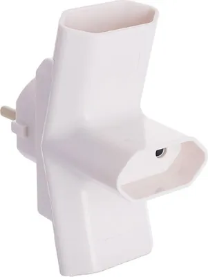 Immagine prodotto di Spina 3 prese Bipolare 16A 250V 4mm Bianco - Solera 15097