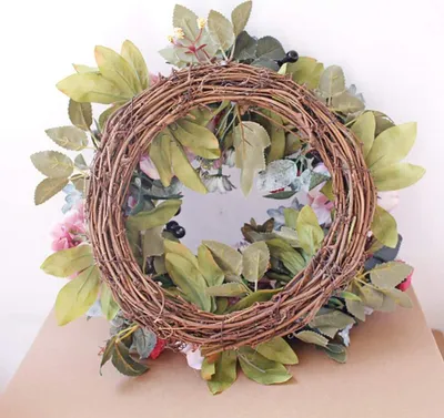 Produktbild von Künstliche Türkranz Deko Kranz Nachbildungative Blumenkranz Wandkranz Für Frühling Sommer Alle Jahreszeiten WandNachbildungation Hochzeitsfeier Festival Nachbildung