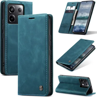 Image de Xiaomi Redmi Note 13 Pro 5G Housse, étui rétro en cuirPolyuréthaneavec fonction de support Housse de protection pour Xiaomi Redmi Note 13 Pro 5G bleu