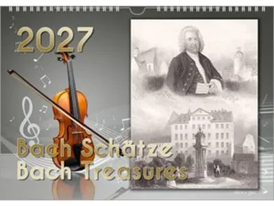 Immagine prodotto di Calendario dei compositori, calendario di Bach, calendario musicale 2027, formato DIN A4