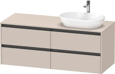 Produktbild von Duravit Ketho.2 Wastafelonderkast 140x55x56,8 cm Mat Taupe