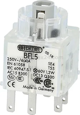 Produktbild von Georg Schlegel Leucht-Schaltkontaktgeber, 1Ö + 1S Kontaktgeber BF, beleuchtbar Flachstecker 2,8mm x 0,8mm - 1 Stück