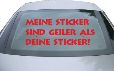 Produktbild von Indigos UG - Aufkleber Heckscheibe & Motorklappe DE2914 - rot - 600x227 mm - Meine Sticker sind geiler - Auto Scheiben Fenster Heckklappe Tuning Racing JDM - Die cut