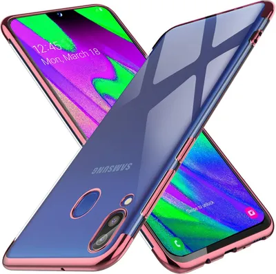 Immagine prodotto di Cover in TPU per Samsung Galaxy A40 Cover in silicone Trasparente con marchio a colori custodia per cellulare