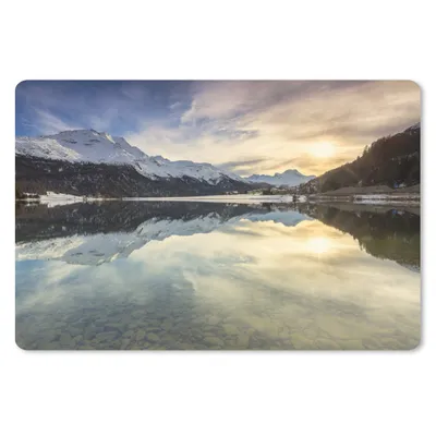Produktbild von MuchoWow® Mauspad Mousepad Bergsee im Winter Schweiz 27x18 cm - Mousepads - Maus Mat - Pad - Mausunterlage - Büroartikel - Desk Matten
