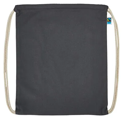 Produktbild von Printwear - Turnbeutel, Baumwolle, Fairtrade LT4714 (36 cm x 38 cm) (Graphitgrau)