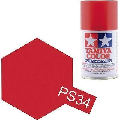 Produktbild von Tamiya PS-34, Rot, Sprühfarbe, Flüssigkeit, 100 ml, 1 Stück(e)