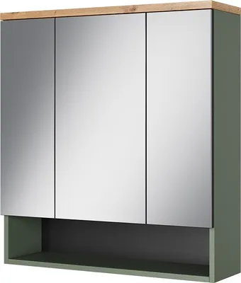 Produktbild von Badspiegelschrank Vicco Eden Grün 70 x 77.5 cm mit 3 Spiegeltüren, Model 59750