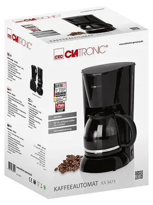 Immagine prodotto di Clatronic KA 3473, macchina da caffè con filtro, 1,5 l, caffè macinato, 900 W, nero