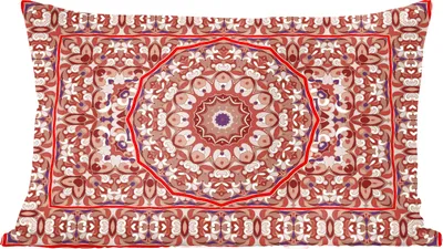 Produktbild von MuchoWow® Zierkissen Sofakissen Wohnzimmer Dekokissen 50x30 cm Teppich - Mandala - Muster - Rot - Wohnzimmerdekoration - Polster mit Photo