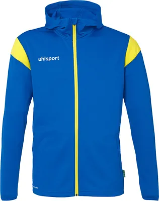 Image de Uhlsport Squad 27 Hooded Jacket Kids - Azure Blue / Lime