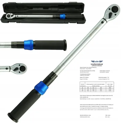 Obrázek produktu pro Momentový klíč Adler 1/2" 20-210 nm