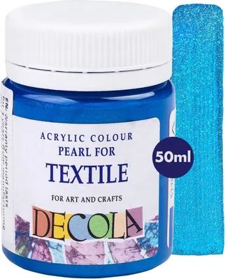 Produktbild von Decola Perlglanz Textilfarbe, 50 ml, Blau