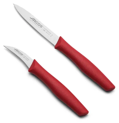 Zdjęcie produktu dla Zestaw noży Mondadores Arcos Nova 189422 stal nierdzewna nitrum i mango polipropylen zielony ostrze 80 cm 2-częściowy nóż w opakowaniu typu blister