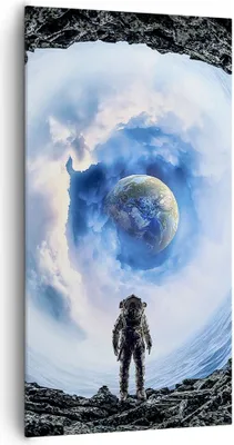Produktbild von Bild auf Leinwand - Leinwandbild - Kosmos Planet - 65x120cm - Wand Bild - Wanddeko - Wandbilder - Leinwanddruck - Bilder - Kunstdruck - Wanddekoration - Leinwand bilder - Wandkunst - PA65x120-4025