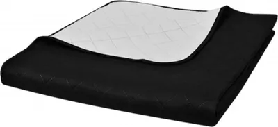 Obrázok produktu pre Obojstranná posteľná prikrývka, čierno/biela, 170 x 210 cm