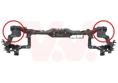 Produktbild von VAN WEZEL 3017668 Schlossträger Frontmaske passend für MERCEDES-BENZ A-Klasse (W169) Frontverkleidung