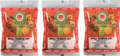 Produktbild von 3er Pack NGR Chili Pulver SCHARF (3x 100g) | HOT Chilipulver