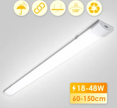 Produktbild von Yakimz LED Feuchtraumleuchte Deckenleuchten IP65 Neutralweiß Keller Garage Lampe Keller 120 cm