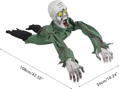 Obrázek produktu pro Halloween Elektrický plazící se duch s hororovým hlasovým ovládáním Plíživý krvavý duch Rekvizita Halloween Party Dekor Strašidelný dům Rekvizity
