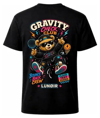 Produktbild von Herren T-Shirt Schwarz L – Bedrucktes Shirt mit Fitness Motiv aus Baumwolle – LUNØIR ©