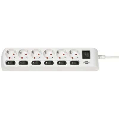 Image de Brennenstuhl 1153110126 Steckdosenleiste 6-fach 2m inkl. Schalter