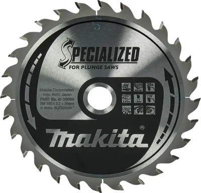 Produktbild von Makita Kreissägeblatt, SPECIALIZED TCT TCT - 165 x 20 mm - 28 Zähne - Holz