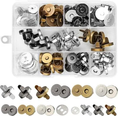 Obrázok produktu pre Magnetické gombíky 14 mm, 18 mm, 3 farby na tašky a bundy