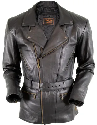 Produktbild von Motorrad Lederjacke im Retro 80´s stil Chopper Protektoren Bikerjacke Rocker(2XL)
