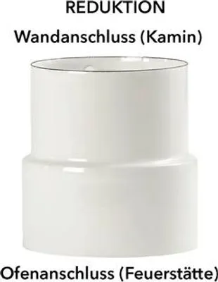 Produktbild von Ofenrohr Reduzierung Bertrams Ø 130-120 mm emailliert weiß
