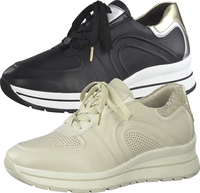 Produktbild von Tamaris Damen Schnürschuhe Sneaker Leder 1-23733-26, Größe:41 EU, Farbe:Beige