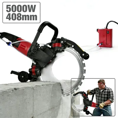 Produktbild von 5000W 2200RPM Elektrische Betonsäge mit 408mm Diamantklinge, mit Wasserpumpe Nassschnittsystem, 30cm Schnittiefe, Betonschneider für Granit, Stein