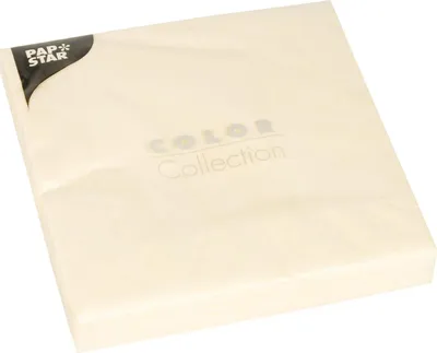 Produktbild von 20 Servietten, 3-lagig 1/4-Falz 40 cm x 40 cm creme