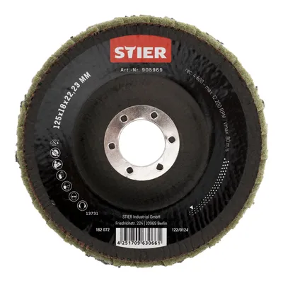 Produktbild von STIER Vlies Fächerschleifscheiben 125 x 18 x 22,23 mm fein 5 Stk.