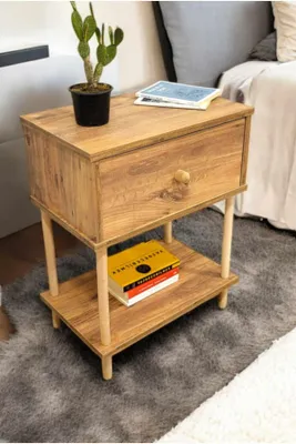 Produktbild von Skye Decor, Hochwertiger Nachttisch (3 Stück), Kiefer, 50 cm | 100% Melaminbeschichtet