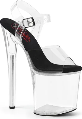 Produktbild von NAUGHTY-808 Damen Sandale von Pleaser, Transparent Schwarz , EU 41, US 11