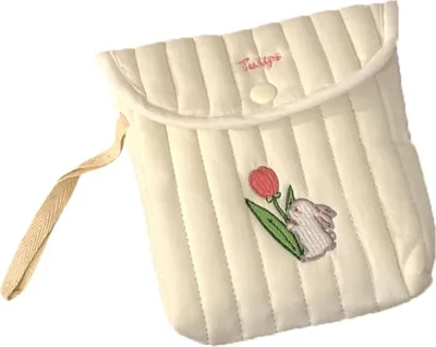 Produktbild von Aufbewahrungstasche für Damenbinden mit niedlichen Mustern, großes Fassungsvermögen, kompaktes Design, tragbare Aufbewahrungstasche für Menstruationstampons