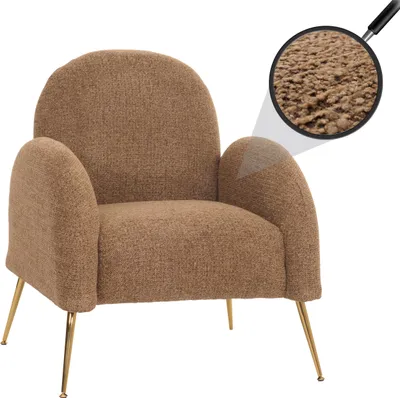 Obrázok produktu pre Lounge chair HWC-N69, koktailové kreslo, retro nosa suspension fabric/textile chenille ~ coffee