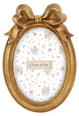 Image de Clayre & Eef : Cadre photo, couleur or, plastique