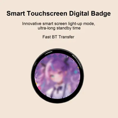 Obrázek produktu pro Digitální odznak s 1,7palcovým dotykovým displejem s vysokým rozlišením a technologií Bluetooth 6.0 pro přehrávání videí a prohlížení fotografií