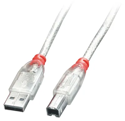 Obrázok produktu pre Lindy 41755, 5 m, USB A, USB B, USB 2.0, 0,48 Gbit/s, Priehľadná