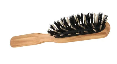 Produktbild von Bürstenhaus Redecker Haarbürste - Olivenholz harte, schwarze Wildschweinborste, Holzstifte