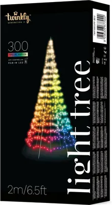 Produktbild von Twinkly Light Tree 300 RGBW LED, Pole black, 2 m, IP44
