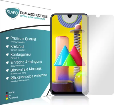 Produktbild von 4x Slabo Displayschutzfolie für Samsung Galaxy M21 | Samsung Galaxy M31 KLAR "Crystal Clear" (verkleinerte Folien) Displayfolie Schutzfolie Folie