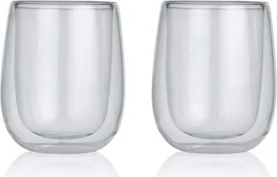 Produktbild von GOURMETmaxx Latte Macchiato Thermogläser - 2er-Set 350ml Doppelwandige Thermo Gläser Latte Macchiato Kaffee Tee Cocktail Thermoglas Becher Kaffeeglas
