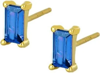 Produktbild von Ohrringe aus Chirurgenstahl mit 14-karätigem Gold überzogen, goldglänzend, Knopfverschluss
