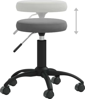 Image de Chaise pivotante de bureau Gris foncé Velours