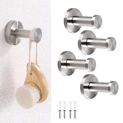 Obrázok produktu pre TRANKIELO® - 4 kusy nerezových závesných háčikov - závesný háčik na uteráky, 50 mm - vhodný do kuchyne, kúpeľne a pracovne